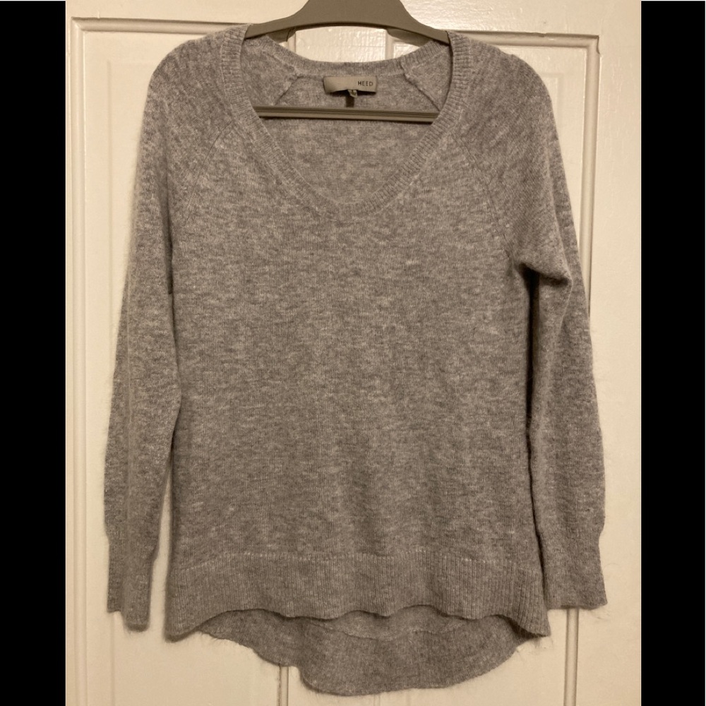 Heed Rabbit Hair Wool Nylon Sweater Gray Small S